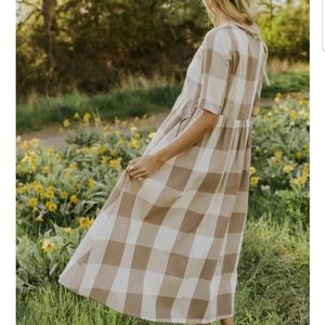 NWT Roolee Maddie Buffalo Plaid Dress